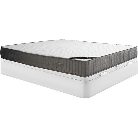 Ensemble 180 x 200 cm sommier coffre blanc + matelas mousse et accueil mémoire de forme 11 zones ép.22cm - DANEVO de YSMÉE (1/5)
