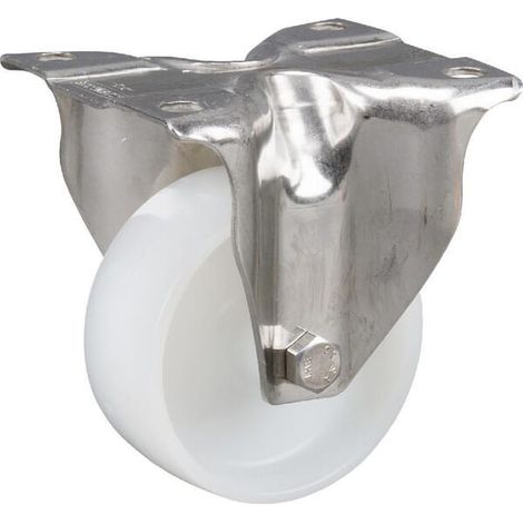 Roulettes pivotantes en acier inoxydable à bandage en matière synthétique TENTE 8478UOO080P62 (1/2)