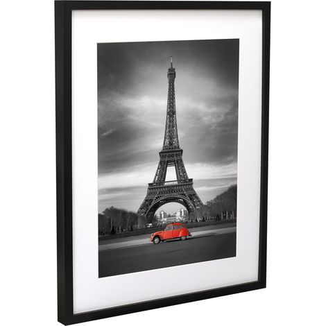Cornice portafoto poster 40x50 cm con passe-partout 30x40 A3 nero BD art