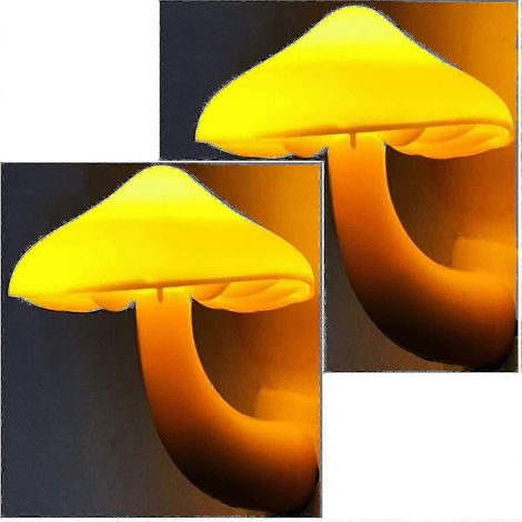 Lámpara de noche con forma de hongo (paquete de 2), luces LED nocturnas para adultos, niños, bebés y niños. (1/4)