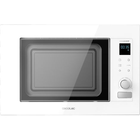 Cecotec – Micro-ondes encastrable numérique 21L – 1200W avec grill 1000W – 8 fonctions préconfigurées – Panneau tactile – Intérieur céramique