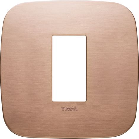 VIMAR - 19671.11 Placca Round 1M rame spazzolato