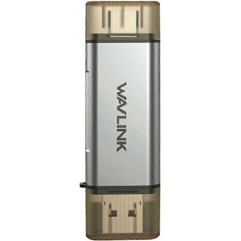 WAVLINK Dual-USB-C- und USB-3.0-SD-Kartenleser, Hochgeschwindigkeitsadapter für Micro-SD-/TF-Karten, kompatibel mit PC, Tablet und Android OTG (1/5)