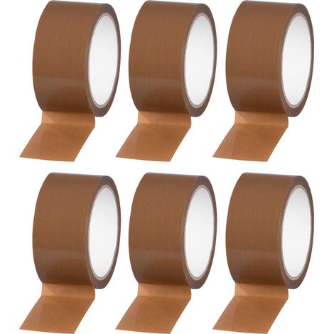 Band Strend Pro, 48 mm, L-50 m, 45 µm OPP, Verpackungsband, klebend, braun, Packung 6 Stk.