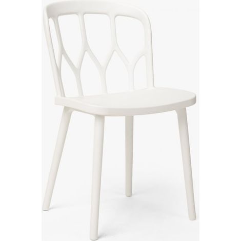 Chaise de bar cuisine et jardin au design moderne Flow - Blanc (1/5)