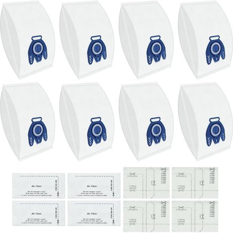 Sacs Pour Aspirateur - Compatible Miele GN - Pour Modèles C3 C2 C1 S400i-S456i S8 - Filtre AirClean Et Protection Moteur - Lot De 8 (1/5)