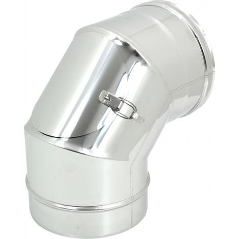 Curva gomito mf da 100mm con ispezione aderente in acciaio inox aisi 304 (1/2)