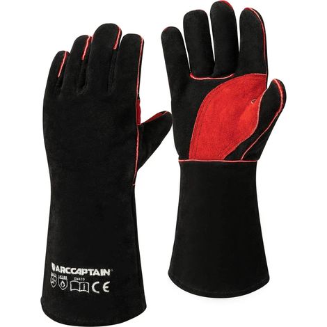 Gants de soudeur en cuir 16 pouces, résistants à la chaleur (1/5)