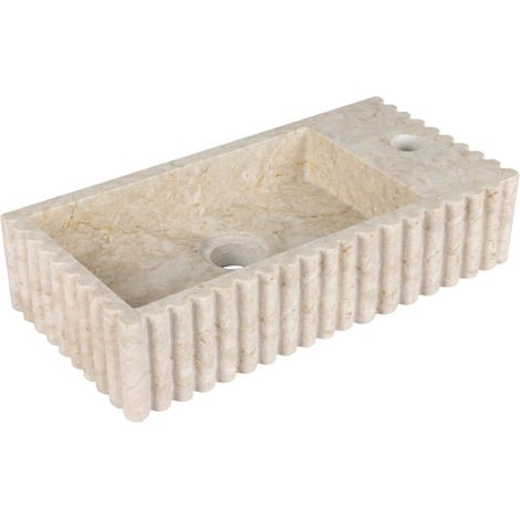 Differnz Ribba fontaine - 40x20x9cm - marbre - beige