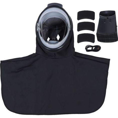 Capot de sablage ventilé électrique, capuchon de protection Anti-buée et poussière pour le polissage, la fusion, les travaux de laboratoire minier (1/5)