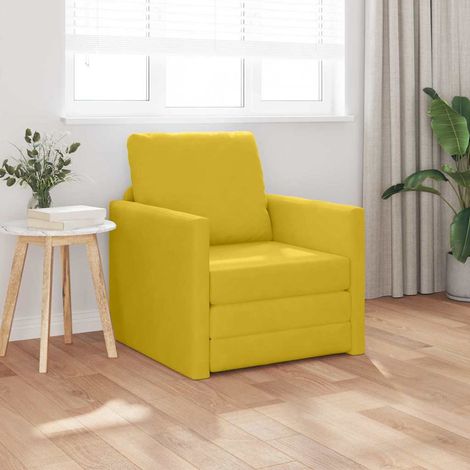 Canapé-Lit,Lit de jour,Lit de repos 60cm Jaune foncé Velours (1/5)