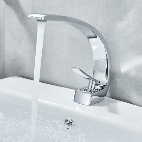 Waschtischarmatur, gebogene Badezimmerarmatur, Mischbatterie