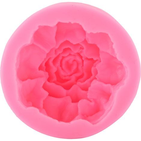 Moule silicone alimentaire œillet Fête des Mères, gâteau chocolat pâte à sucre, bricolage pâtisserie, modelage argile, rose 6.5x6.5x3.8 cm, 1 pièce (1/5)