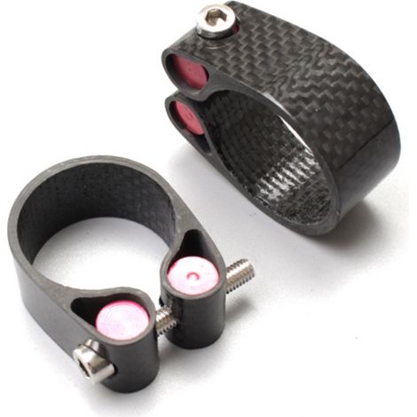 Collier de Fixation Selle Vélo en Fibre de Carbone 3K Léger pour VTT et Cyclisme sur Route (1/2)