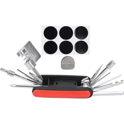 Multi-fonction outil de réparation vélo portable extracteur chaîne clé jeu de tournevis (1/5)