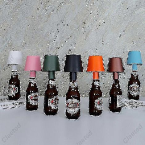 Lampe de table LED en forme de bouteille, amovible et rechargeable, décoration pour bar et café [Réduction  30 % de réduction] (1/5)