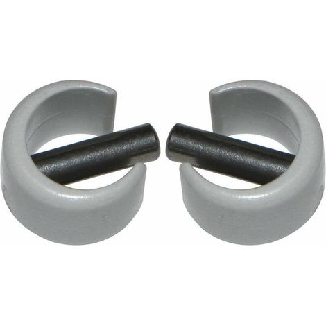 2x Clip de fixation avec goupille Ø 4mm pour manivelle volet roulant Ø 15mm extérieur couleur gris Fenêtre Store Ouverture Fermeture Clipsage (1/2)