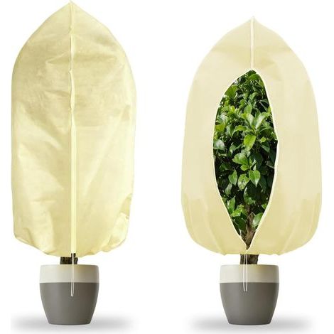 Winter Cover 80x100 cm, Frost-resistant Cover with Drawstring, Outdoor Plant Protection (1/5)