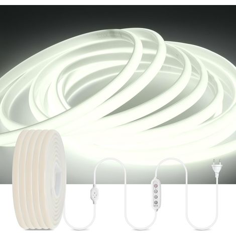 Ruban LED COB Néon Dimmable White 10M, 230V 288 LED/m, Minuterie, IP65 Étanche, Flexible, Cuisine Chambre Fête (1/5)