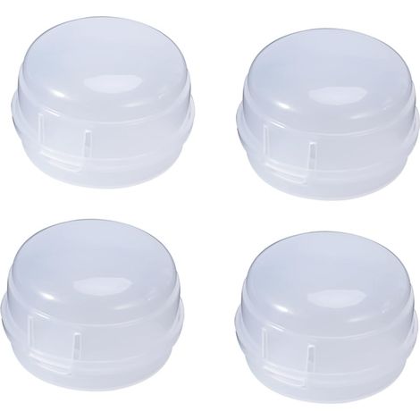 Sécurité Cuisinière Enfant 4 Pièces Protège-Boutons Transparent pour Gaz, Couvercles de Protection Compatibles Plaques Neuves, Anti-Accès, Modèle ibasenice (1/4)