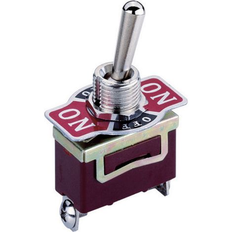 TRU COMPONENTS 701211 KN3 Kippschalter 250 V/AC 10 A 2 x Ein/Aus/Ein rastend/0/rastend 1 St. (1/2)