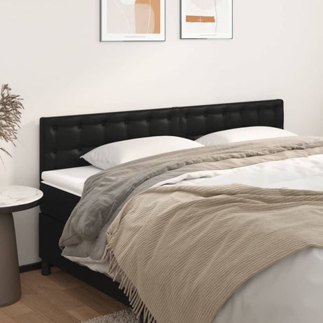 Kopfteile Schwarz 200x5x78/88 cm Kunstleder