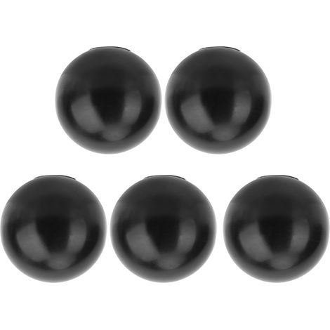 Lot de 5 boutons de levier ronds noirs en plastique technique M1035 pour machines-outils (1/5)