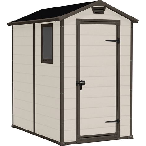 Dmora - Gartenhaus Cranbrook, Gartenhütte, Gartenhaus, Werkzeugschuppen, 130x192 h198 cm, Beige