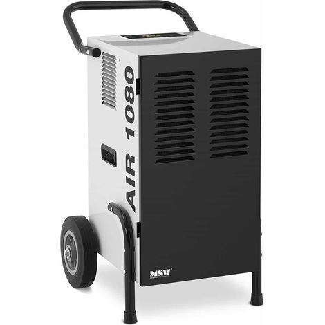 Deumidificatore elettrico professionale per cantieri edili abitazioni cantine e uso industriale efficiente MSW-DEH1080C (50 l/24h area 80 m² flusso d'aria 630 m³/h serbatoio 9 l LED) 140007256