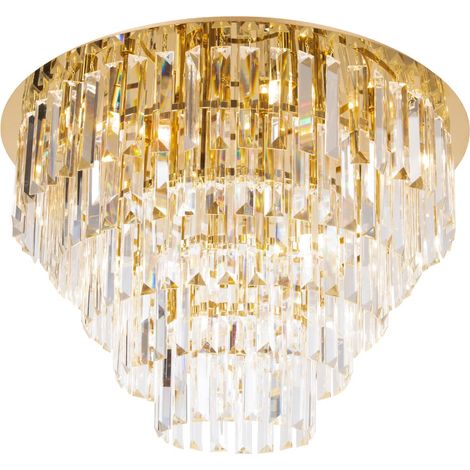 Plafoniera cristallo glamour oro 60cm Monaco 15xG9 Maxlight (1/2)