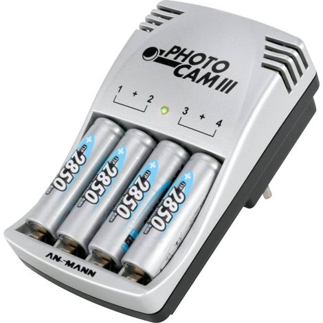 Chargeur à enficher à accu Photo Cam III pour 4 batteries 4 x batteries AA NiMH (1/5)