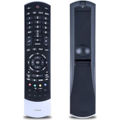 Toshiba Télécommande CT-90405 compatible avec Toshiba Smart TV CT-90404 32TL963G 40TL938F 40TL963G 40TL968G 42VL963G 46TL933F 47VL963G 47WL968B 55XL975 G (1/5)