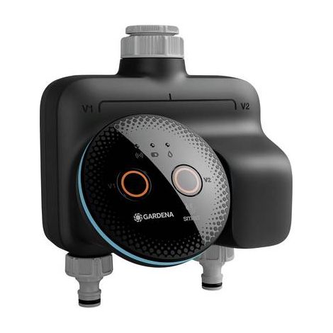 Gardena – Programmateur d’arrosage connecté 2 zones – Gestion intelligente selon météo – Vannes séparées – Pression 0,5 à 12 bar – Compatible domotique