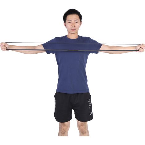 Bandes élastiques de résistance en latex pour tractions, fitness et exercices de yoga (noir) (1/5)