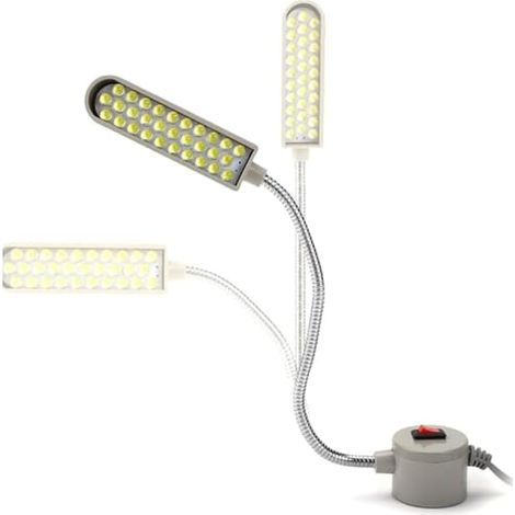 Lampe LED pour machine à coudre, protection oculaire pour tours, perceuses et fraiseuses, 30 puces LED flexibles, lampe LED à col de cygne (1/5)