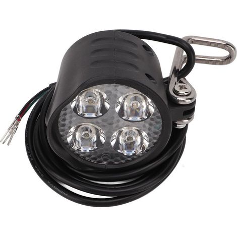Phare LED vélo électrique avec klaxon intégré, 4 lumières, résistant aux rayures, étanche, lampe avant pour trottinette électrique (1/5)