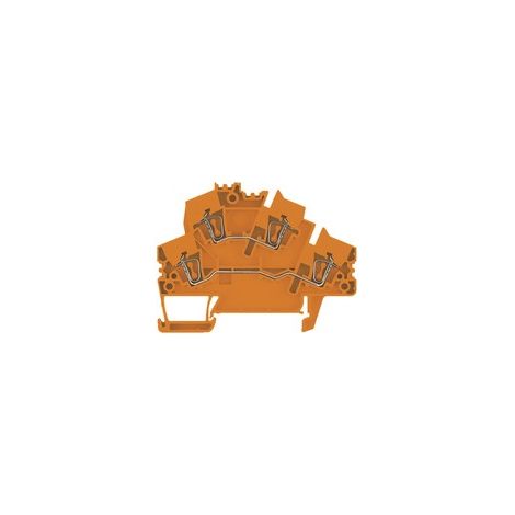 Morsetto componibile a due piani, Molla autobloccante, 2.5 mm², 800 V, 24 A, arancione