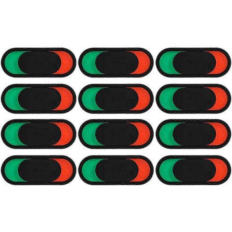 Lot de 12 panneaux coulissants de confidentialité pour portes de salles de conférence, indicateurs de confidentialité vierges (vert/rouge) pour la maison, le bureau, les toilettes, l'hôtel. (1/3)