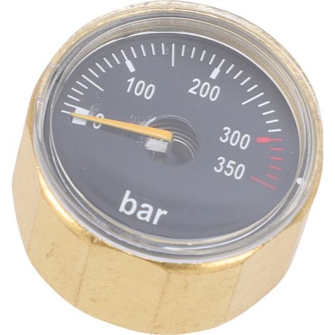 Manomètre pour vérin pneumatique, filetage G1/8, 350 bar, en laiton étanche, luminescent (1/5)