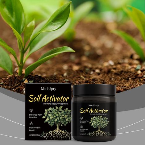 Bodenaktivator, Gartenbaudünger für Blumen und Pflanzen, Nährstoffergänzung, tägliche Bodenlockerung und -pflege – 200 g -- DE (1/5)