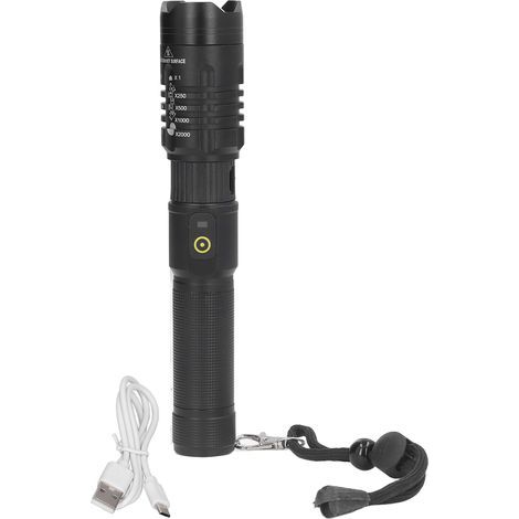 5000LM P50 Aluminum Alloy Flashlight, Strong Light, Telescopic Zoom, Waterproof, Emergency Flashlight for Outdoor Camping (1/5)