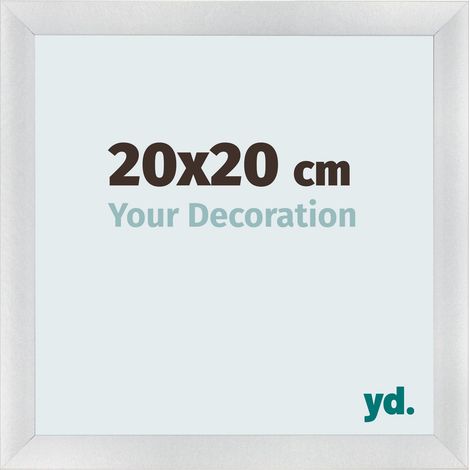 yd. - Cadre photo 20x20 - Argent Mat - MDF - Pisa (1/5)