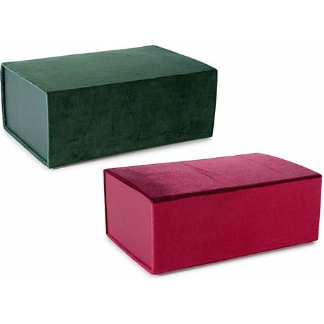 Lot de 4 boîtes cadeau en papier effet velours, 23,5x15x9 cm