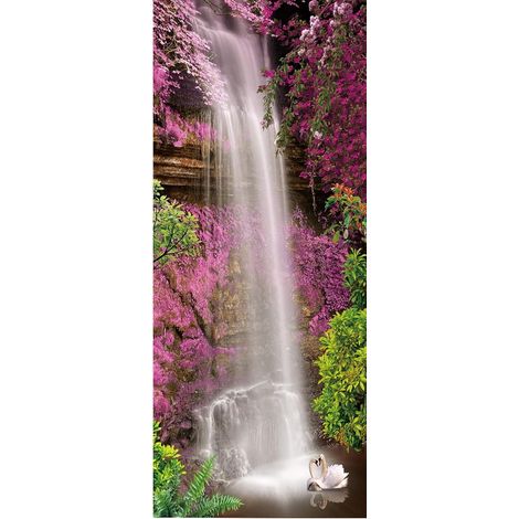 Selbstklebende Türfolie – PVC – Wiederablösbar – Klebefertige Rückseite – Fototapete für Innenräume – Für Schlafzimmer, Wohnzimmer und Flur – 200 x 77 cm (1/5)