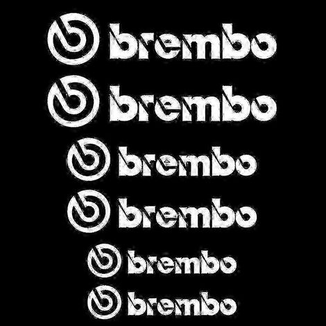 Stück Auto-Bremssattel-Aufkleber für Brembo, reflektierende Schriftzüge, Fahrzeugaufkleber Zzj (Silber) (1/5)