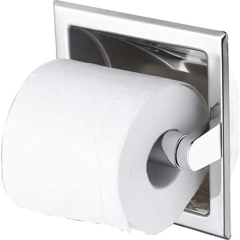 Porte-essuie-tout mural en acier inoxydable, boîte à mouchoirs, porte-papier toilette intégré, porte-rouleau double, noir (1/4)