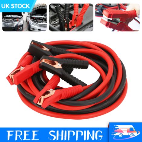 Cable De Saut - 4 Mm² - 2000 A - Pour Batterie Automobile Et Utilitaire - Avec Pinces En Cuivre - Lot De 2 (1/5)