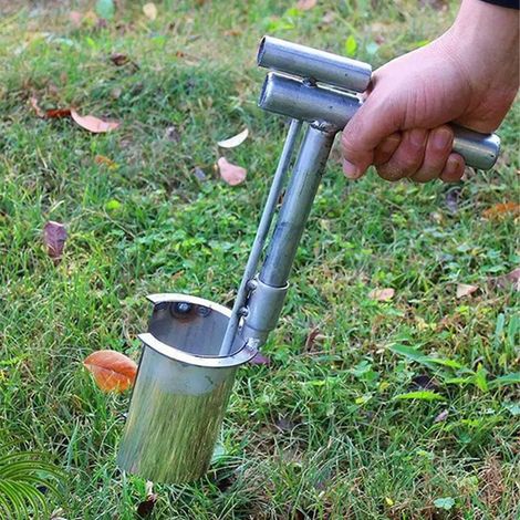 Transplanter - Outil À Main Pour Plantes Et Bulbes - Tige Renforcée En Métal - Poignée En Forme De T - Pour Jardinage Extérieur Et Potager - 1 Pièce (1/5)