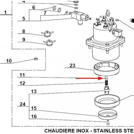 Bouton Soupape - Remplacement Pour Machine A Café Expresso Manuelle Et Automatique - Compatible Modèles Magimix 11401 11409 11411 11419 - 1 Pièce (1/2)