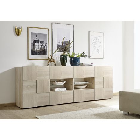Buffet/bahut moderne 241 cm chêne samoa Milenor (1/5)
